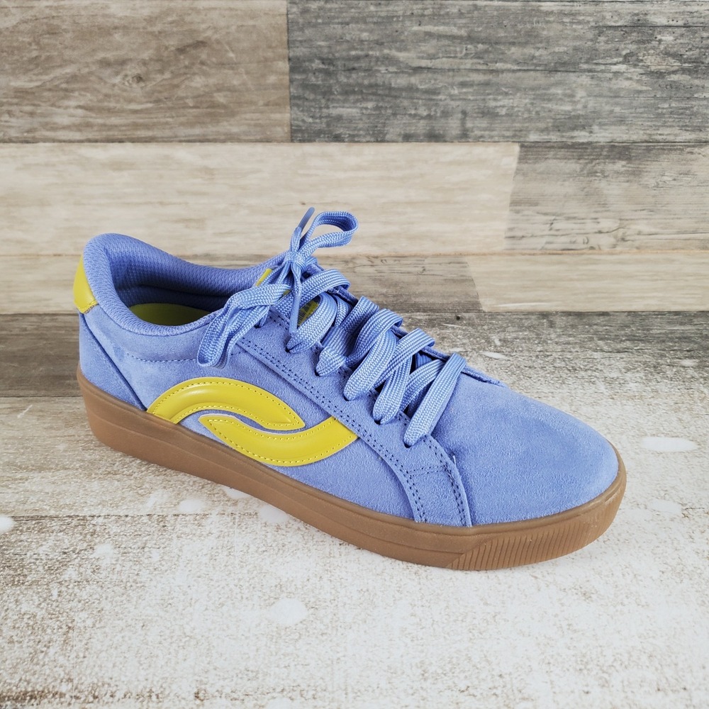 Ryka Viv Next Womens Shoes Sz 6.5 M Running Blue Yellow Suede Lace Up Sneakers